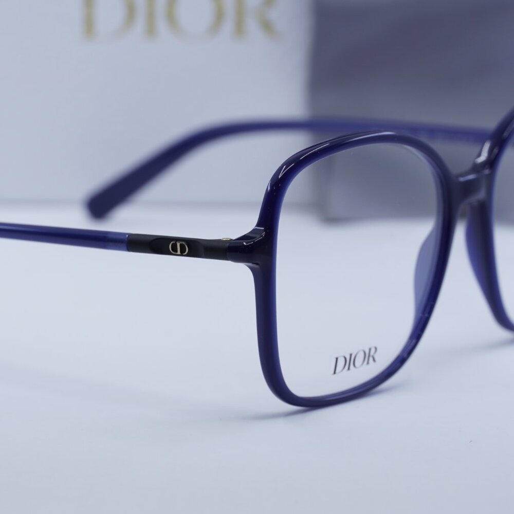 Final Price! Dior MINI CD O B2I 7400 Shiny Blue Eyeglasses 55mm - Picture 5 of 10
